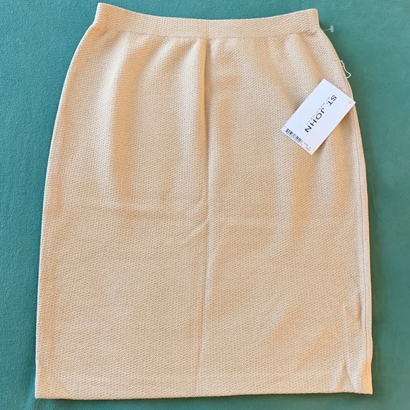 Costume Tailleur St. John Collection - Jupe Et Veste En Bouclé Marron - Taille 14 - Neuf Avec étiquettes